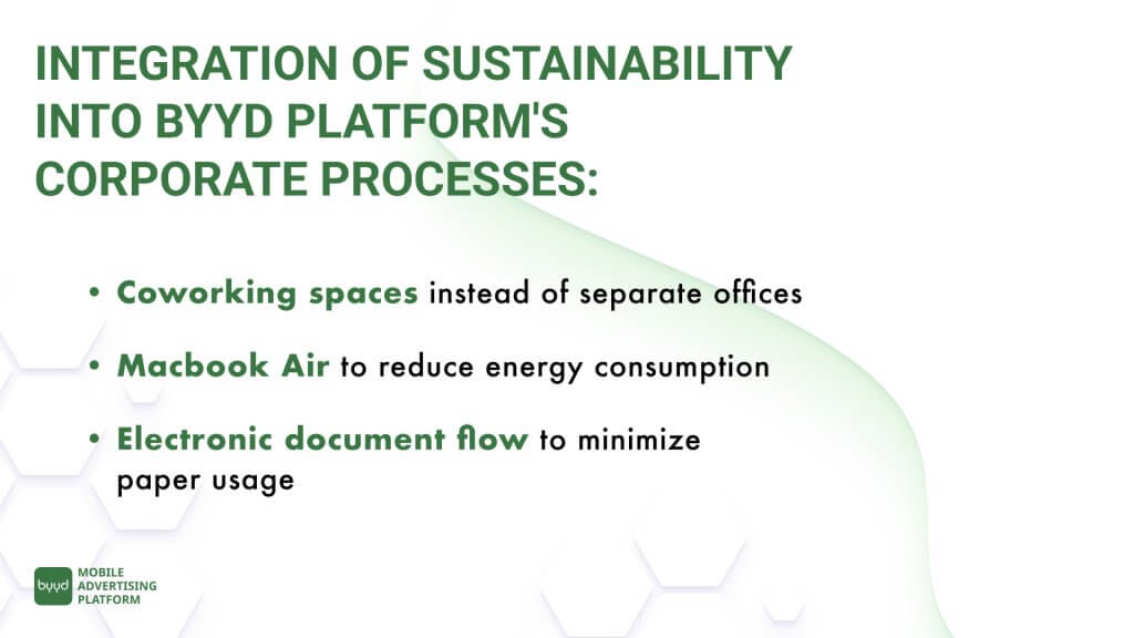 Sustainability in BYYD's corporate processes