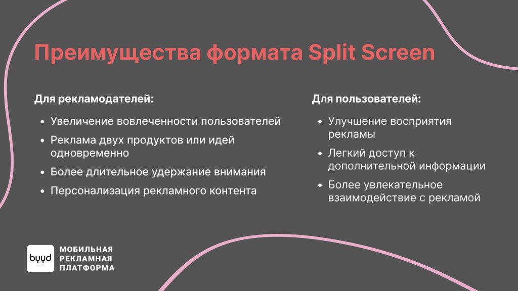 преимущества формата Split Screen