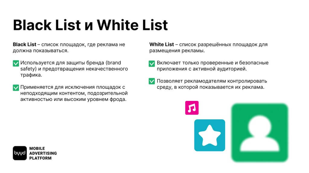 Black List и White List в мобильном размещении